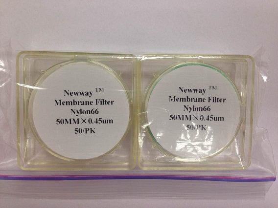 NEWWAY TM Membrane Filter Nylon66 50/0.45u, 100/PK, LY-1003