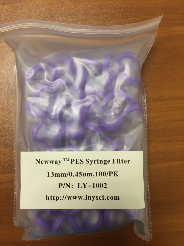 NEWWAY TM PES Syringe Filter 13mm/0.45um