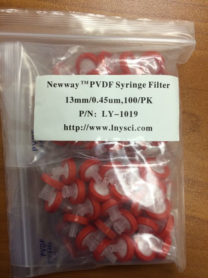 NEWWAY TM PVDF Syringe Filter 13mm/0.45u