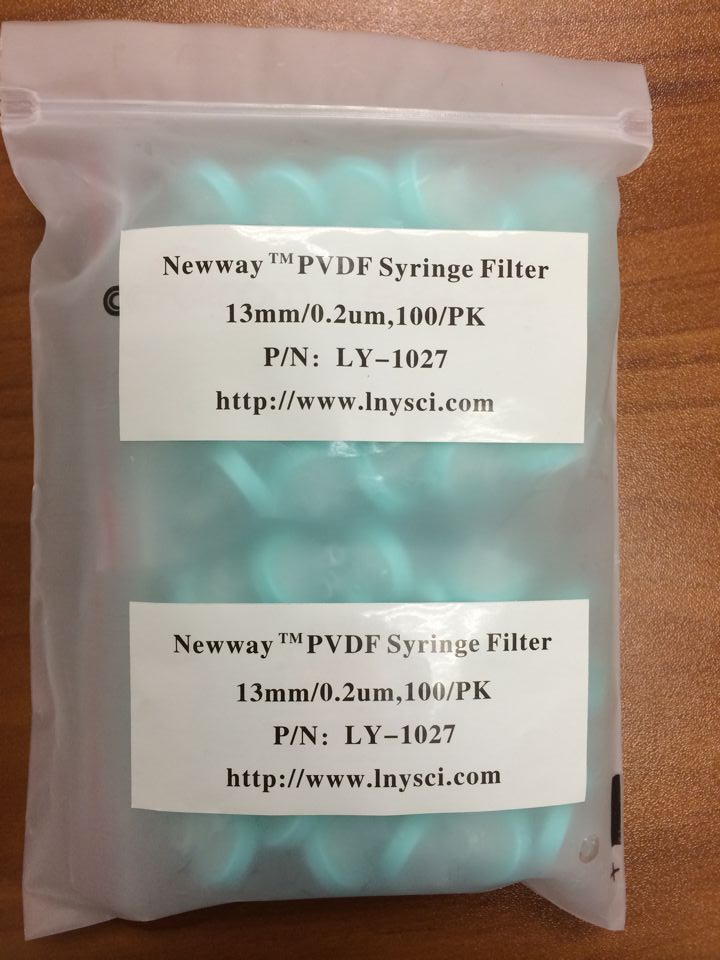 NEWWAY TM PVDF syringe Filter 13mm/0.2u