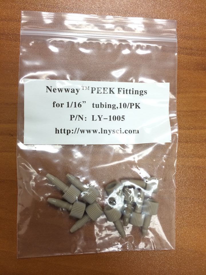 NEWWAY TM PEEK Fittings for 1/16' tubing 10 /pk